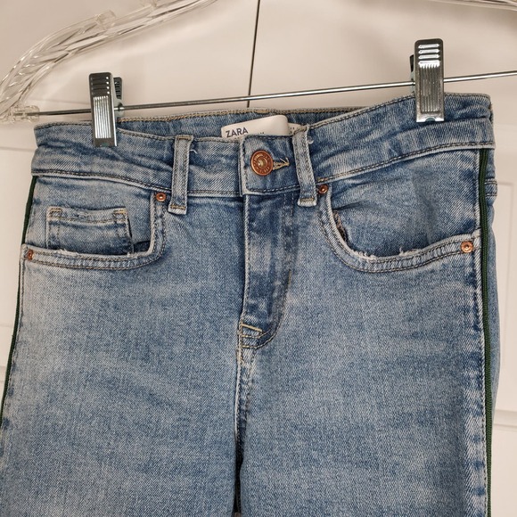 Zara Basic Denim Dept Z1975 Skinny Distressed Raw Hem Jeans Size‎ 2 - Picture 13 of 14